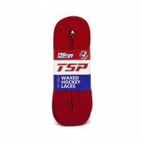 Хоккейные шнурки с пропиткой TSP Waxed Hockey Laces Red