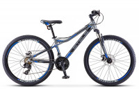 Велосипед Stels Navigator-610 MD 26" V040 антрацитовый/синий рама 14 (2021)