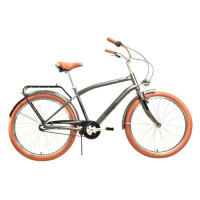 Велосипед Stark Comfort Man 3speed темно-серый матовый металлик/черный/коричневый рама: 20" (2024)