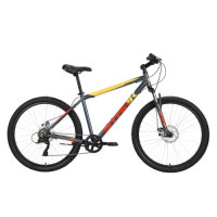 Велосипед Stark Respect 26.1 D Microshift серый/красный/желтый рама: 18" (2023)