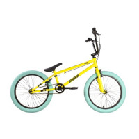 Велосипед Stark Madness BMX 1 20" лимонный/черный/лазурный (2025)