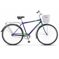 Велосипед Stels Navigator-300 C 28" Z011 темно-синий (корзина внутри) рама: 20" (2024)