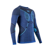 Рубашка мужская X-Bionic Merino Shirt Round Neck LG SL dark ocean/sky blue A654