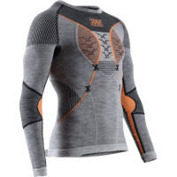 Рубашка мужская X-Bionic Merino Shirt LG SL Men black/grey/orange B080