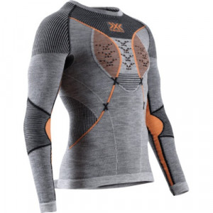 Рубашка мужская X-Bionic Merino Shirt LG SL Men black/grey/orange B080 