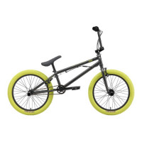 Велосипед Stark Madness BMX 3 20" антрацитовый матовый/глянцевый, зеленый/хаки (2024)
