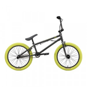 Велосипед Stark Madness BMX 3 20&quot; антрацитовый матовый/глянцевый, зеленый/хаки (2024) 